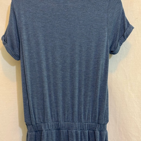 C-51 32 Degrees Cool Blue Short Sleeve Elastic Waist MIDI Dress Size S - Picture 14 of 14